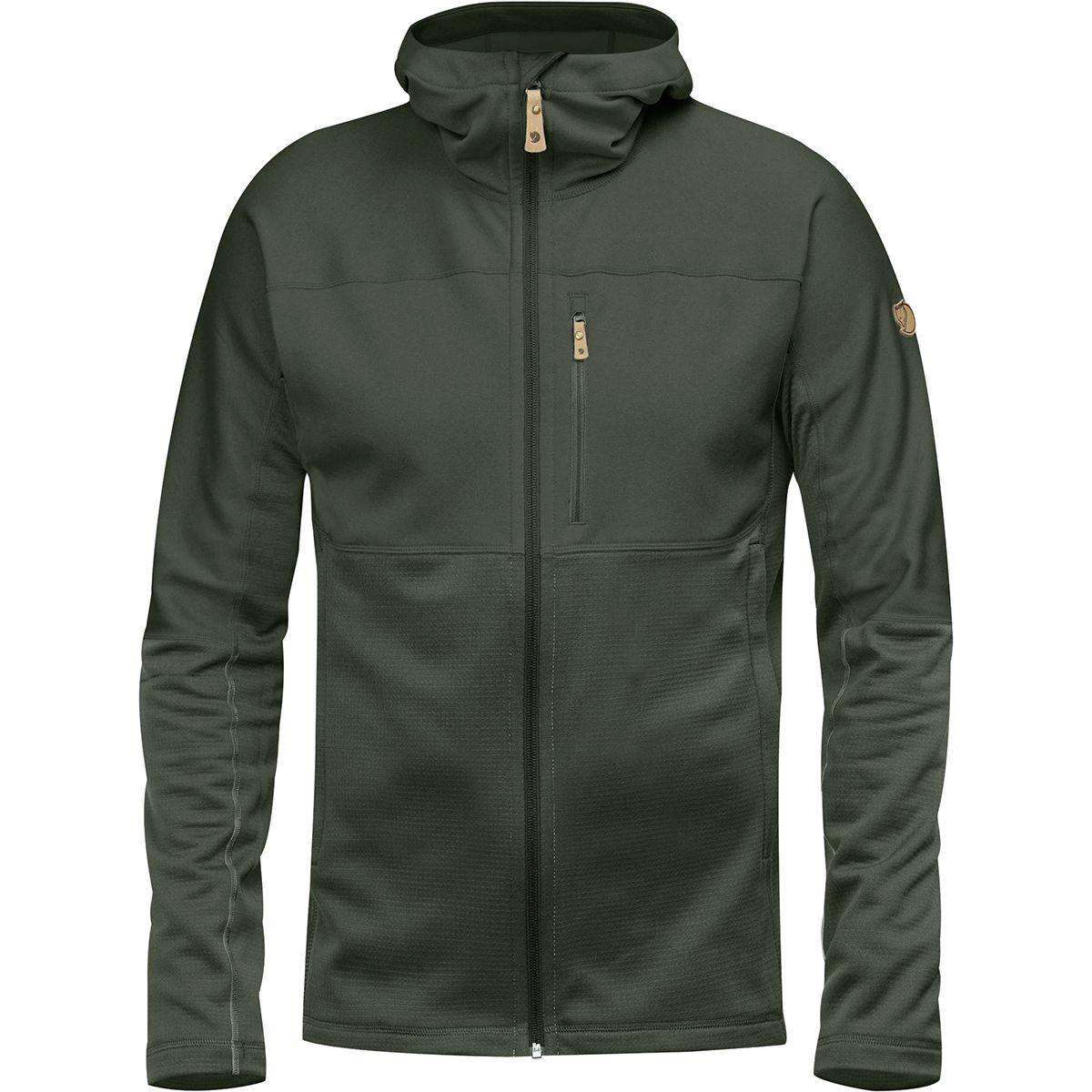 Image of Fjallraven Abisko Trail Hooded Fleece Jacket - Men's Deep Forest, L