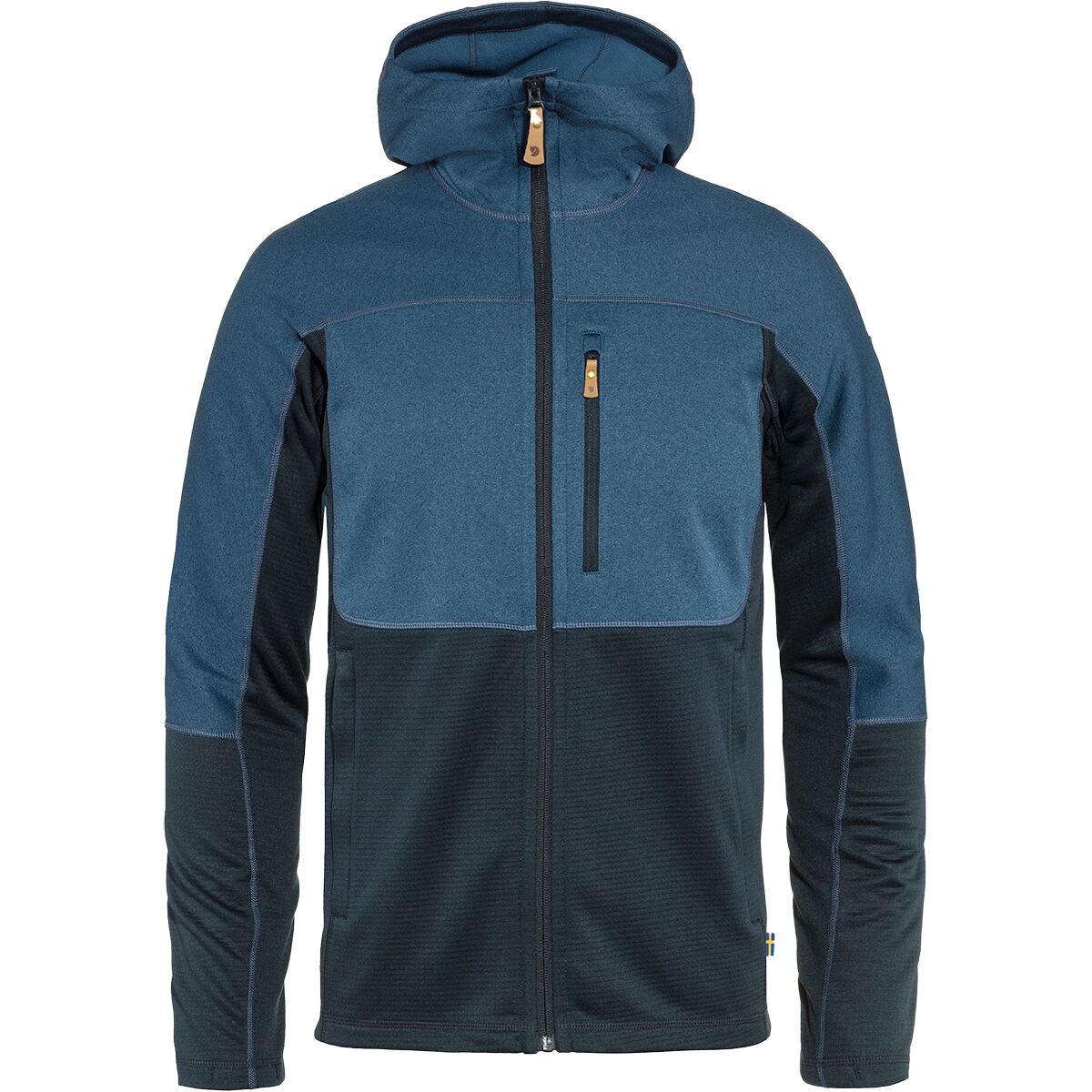 Image of Fjallraven Abisko Trail Hooded Fleece Jacket - Men's Indigo Blue/Dark Navy, M