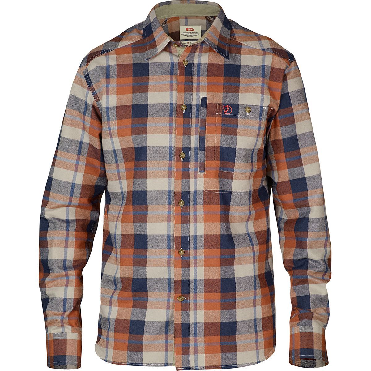 Image of Fjallraven Fjallglim Flannel Shirt - Men's Autumn Leaf Red, M