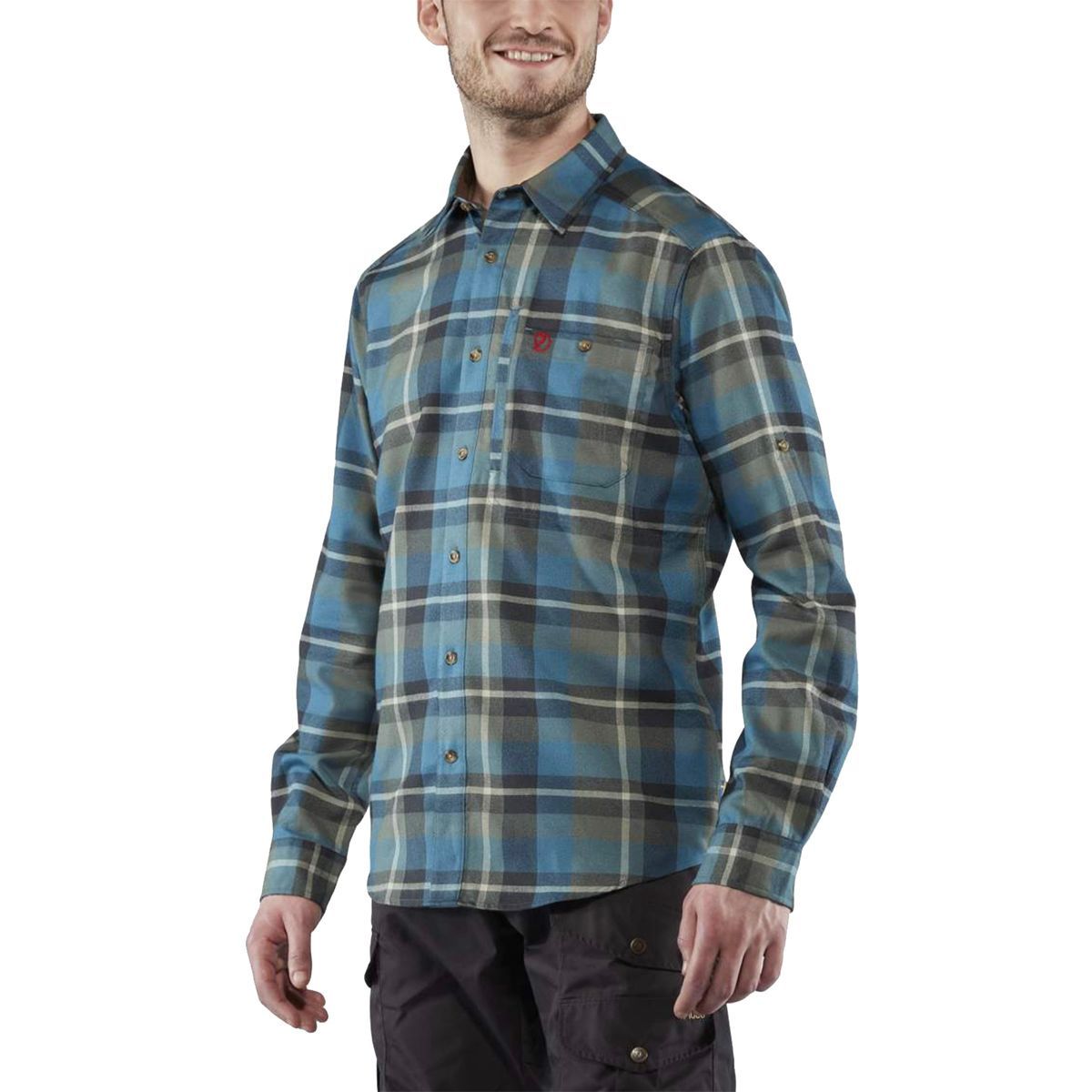 Fjallraven Fjallglim Flannel Shirt - Men's Black, S