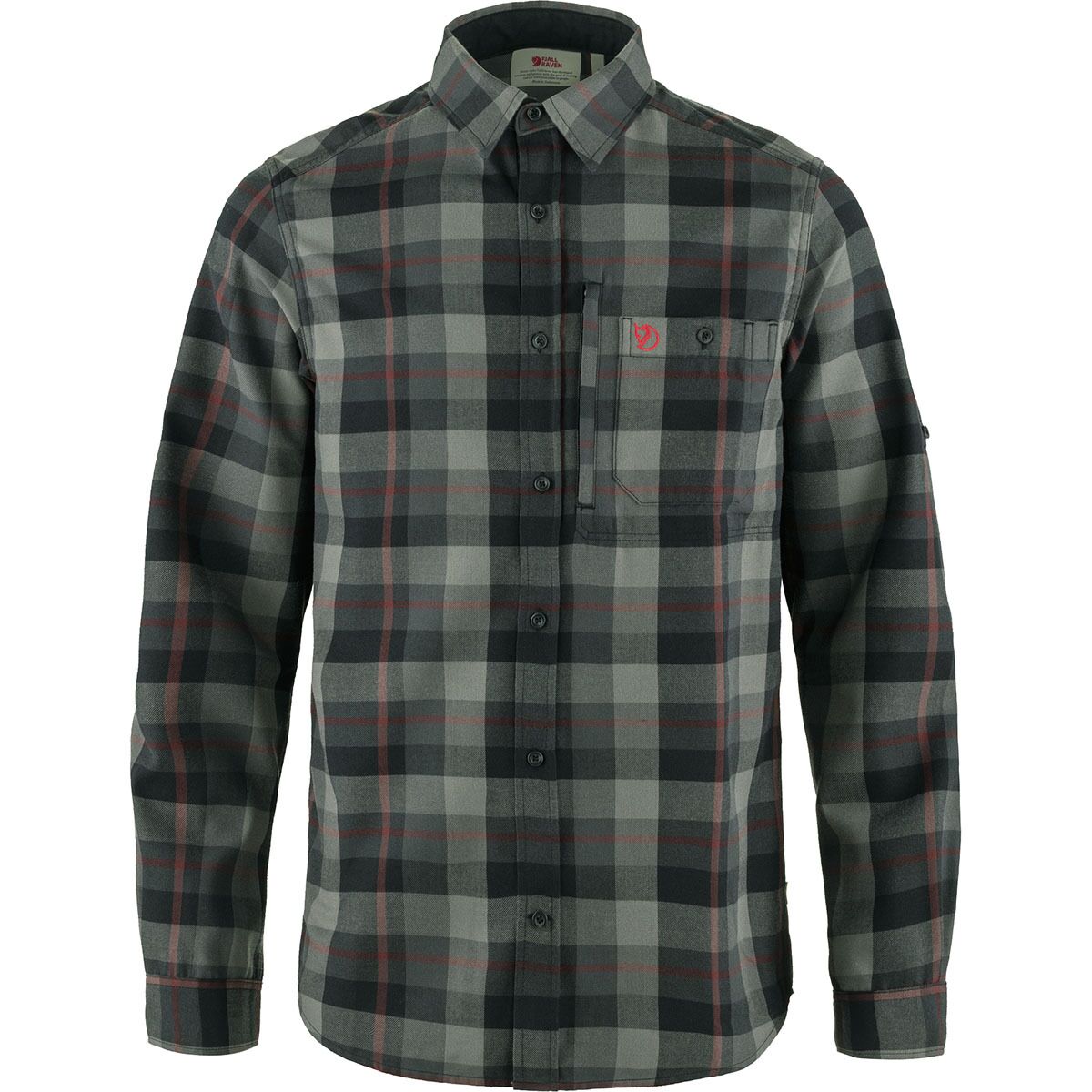 Image of Fjallraven Fjallglim Flannel Shirt - Men's Black/Grey, M