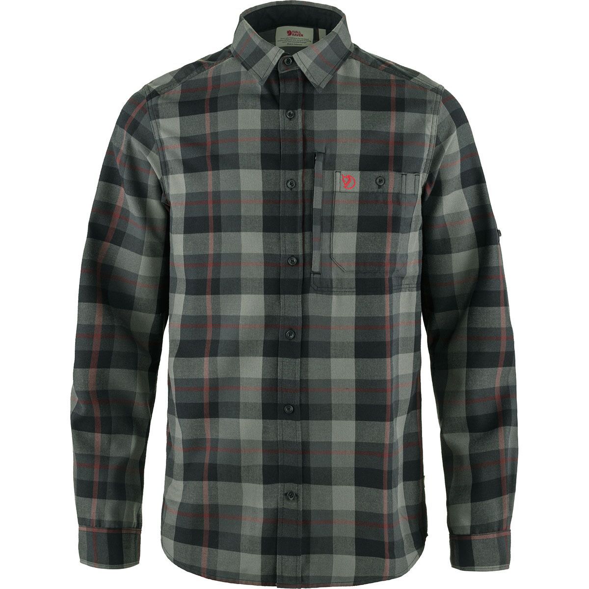 Image of Fjallraven Fjallglim Flannel Shirt - Men's Black/Grey, M