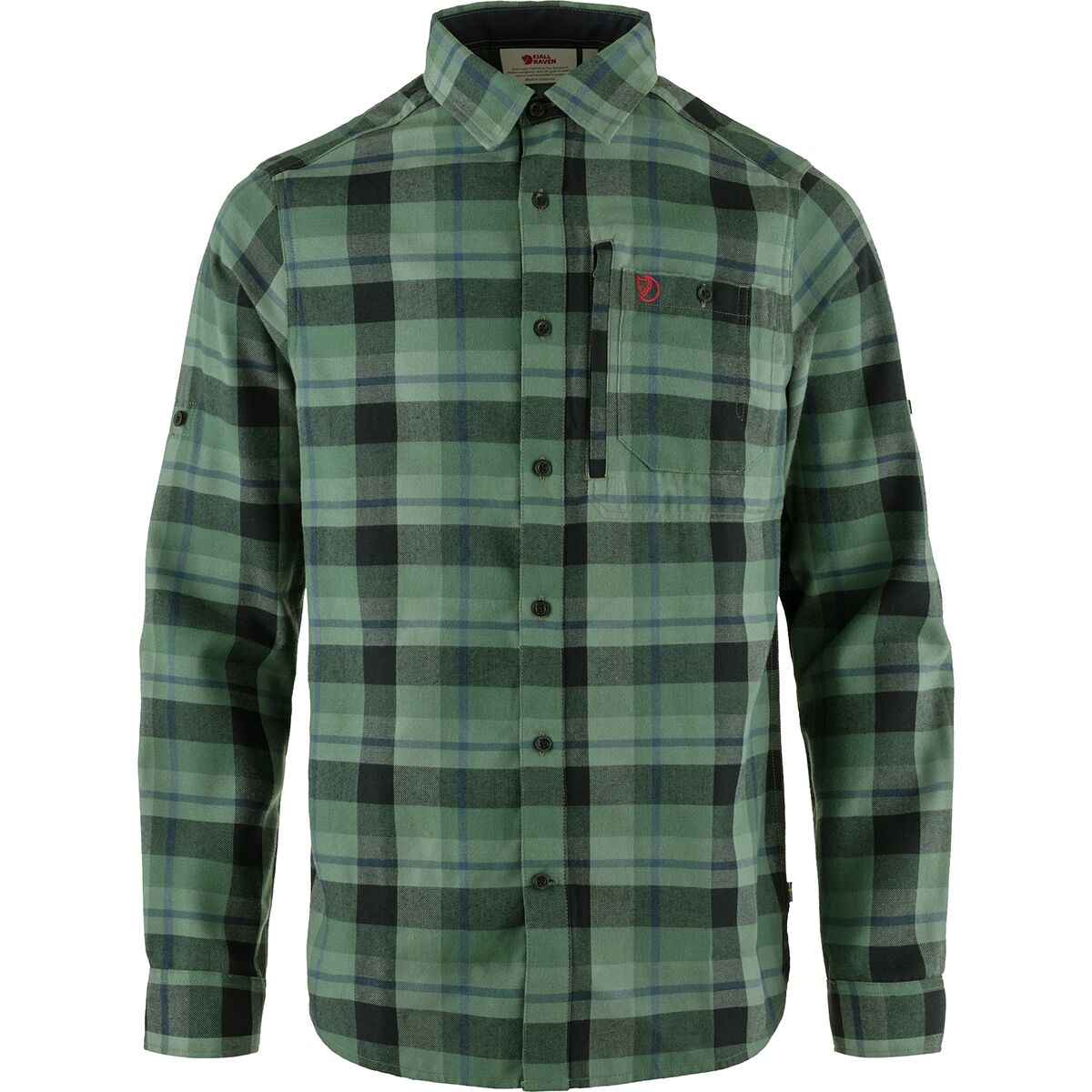 Image of Fjallraven Fjallglim Flannel Shirt - Men's Deep Patina/Dark Navy, S