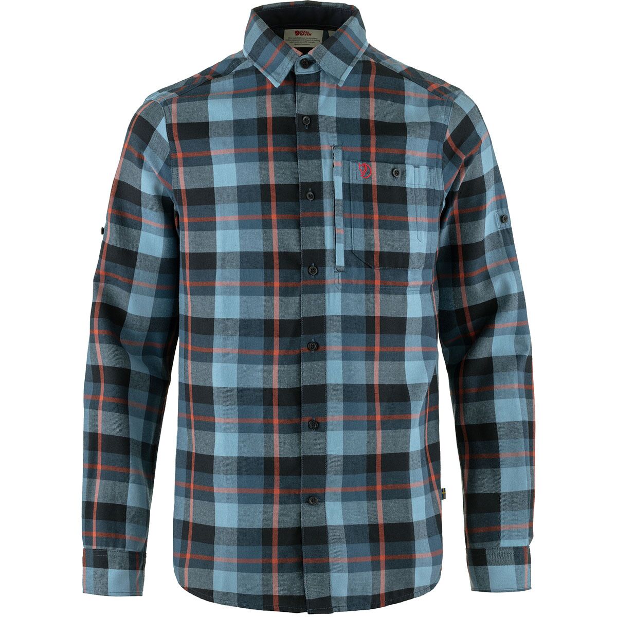 Image of Fjallraven Fjallglim Flannel Shirt - Men's Indigo Blue/Dawn Blue, XL