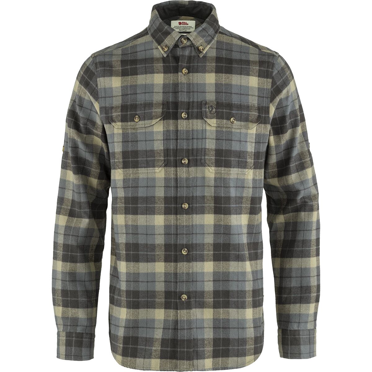 Image of Fjallraven Singi Heavy Regular Fit Flannel Shirt - Men's Super Grey/Stone Grey, S