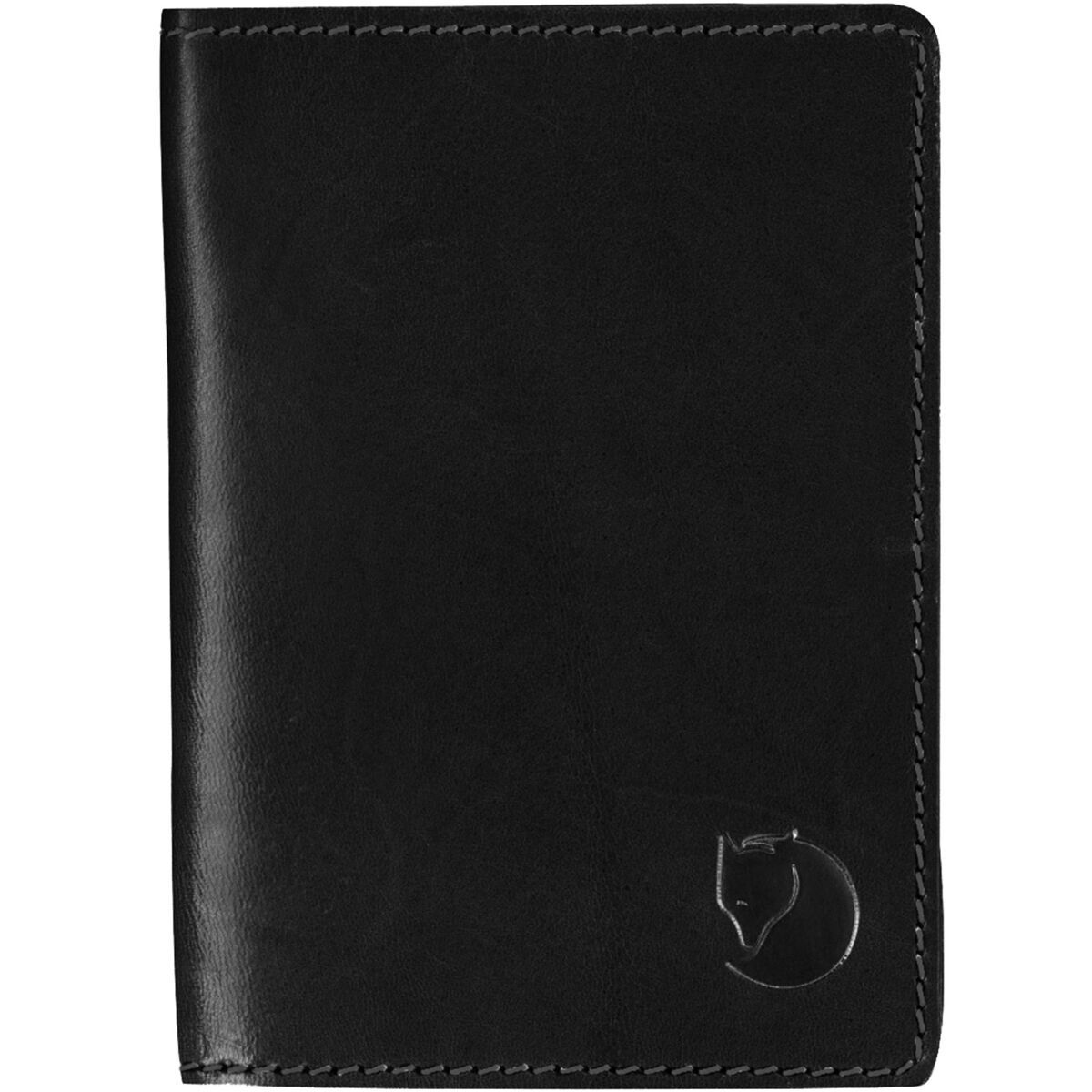 Image of Fjallraven Leather Passport Cover - Men's Black, One Size