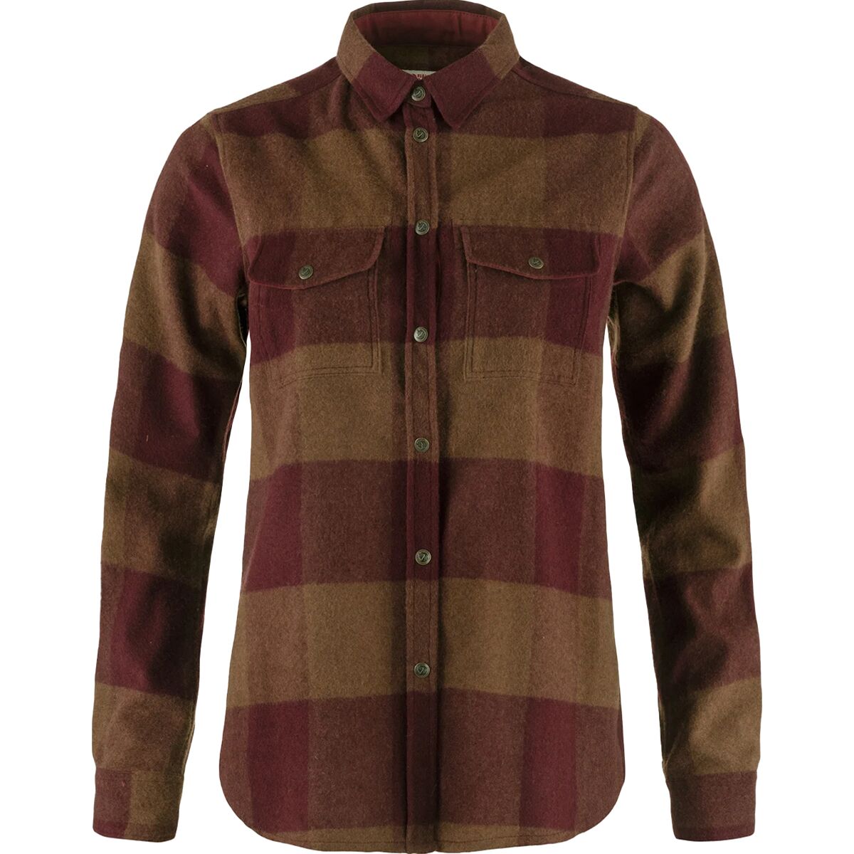 Image of Fjallraven Canada Long-Sleeve Shirt - Women's Autumn Leaf/Bordeaux Red, XS