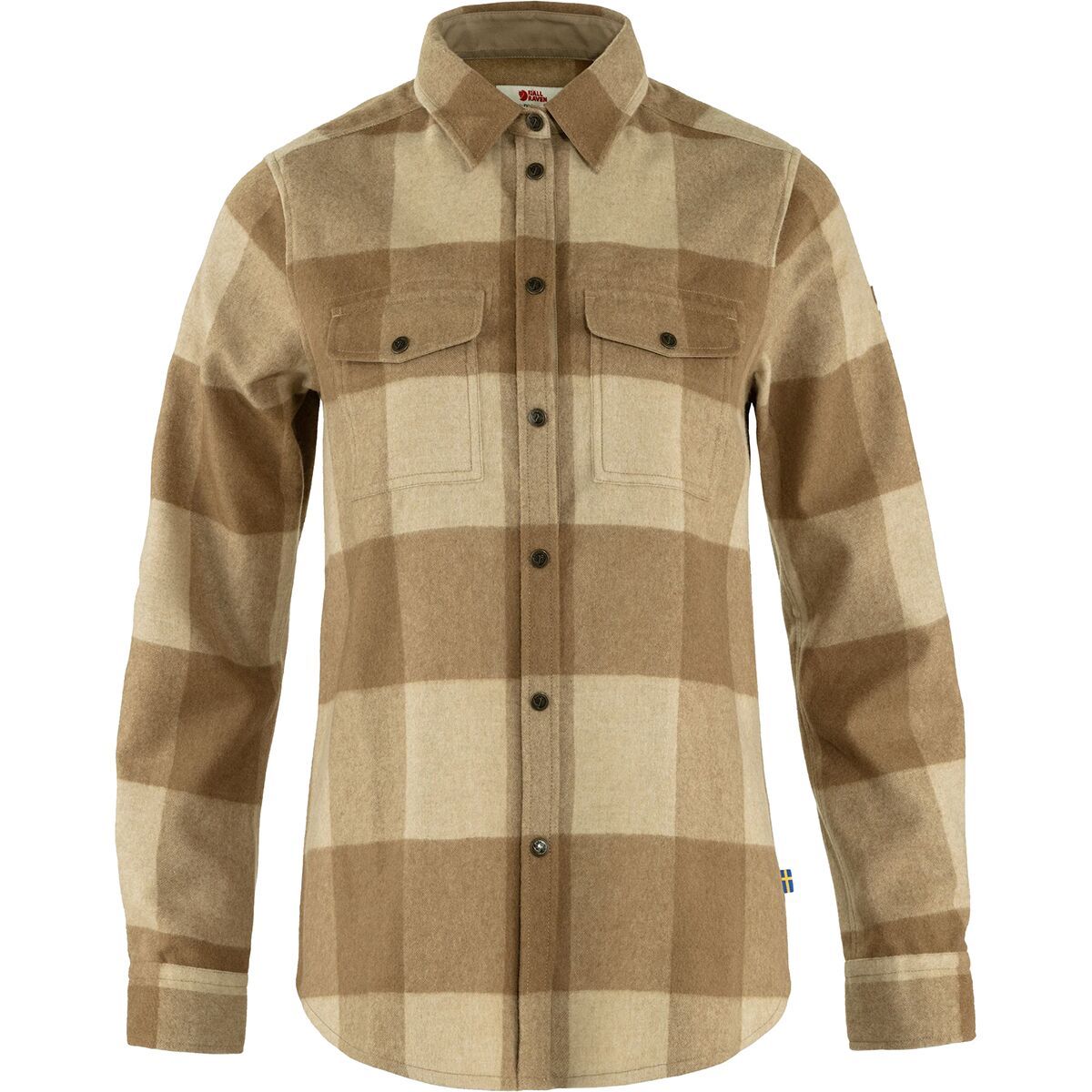 Image of Fjallraven Canada Long-Sleeve Shirt - Women's Buckwheat Brown/Light Beige, M
