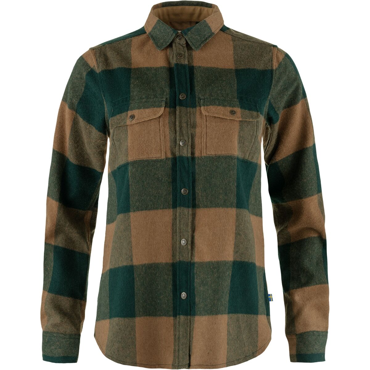 Image of Fjallraven Canada Long-Sleeve Shirt - Women's Deep Patina/Buckwheat Brown, XS