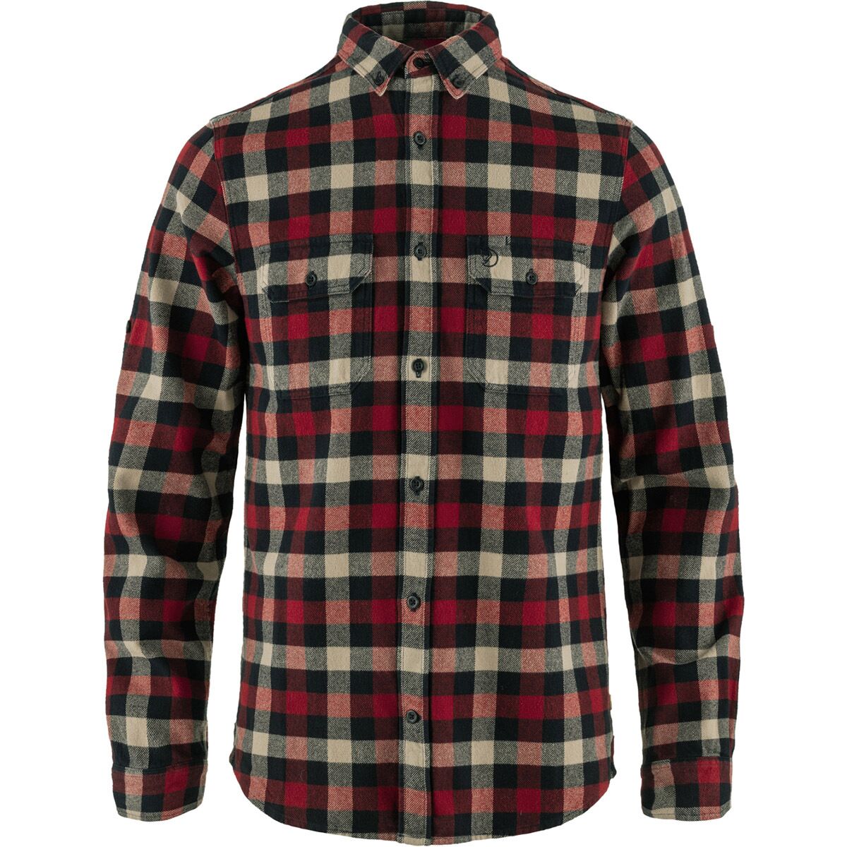 Image of Fjallraven Skog Shirt - Men's Dark Navy/Red, L