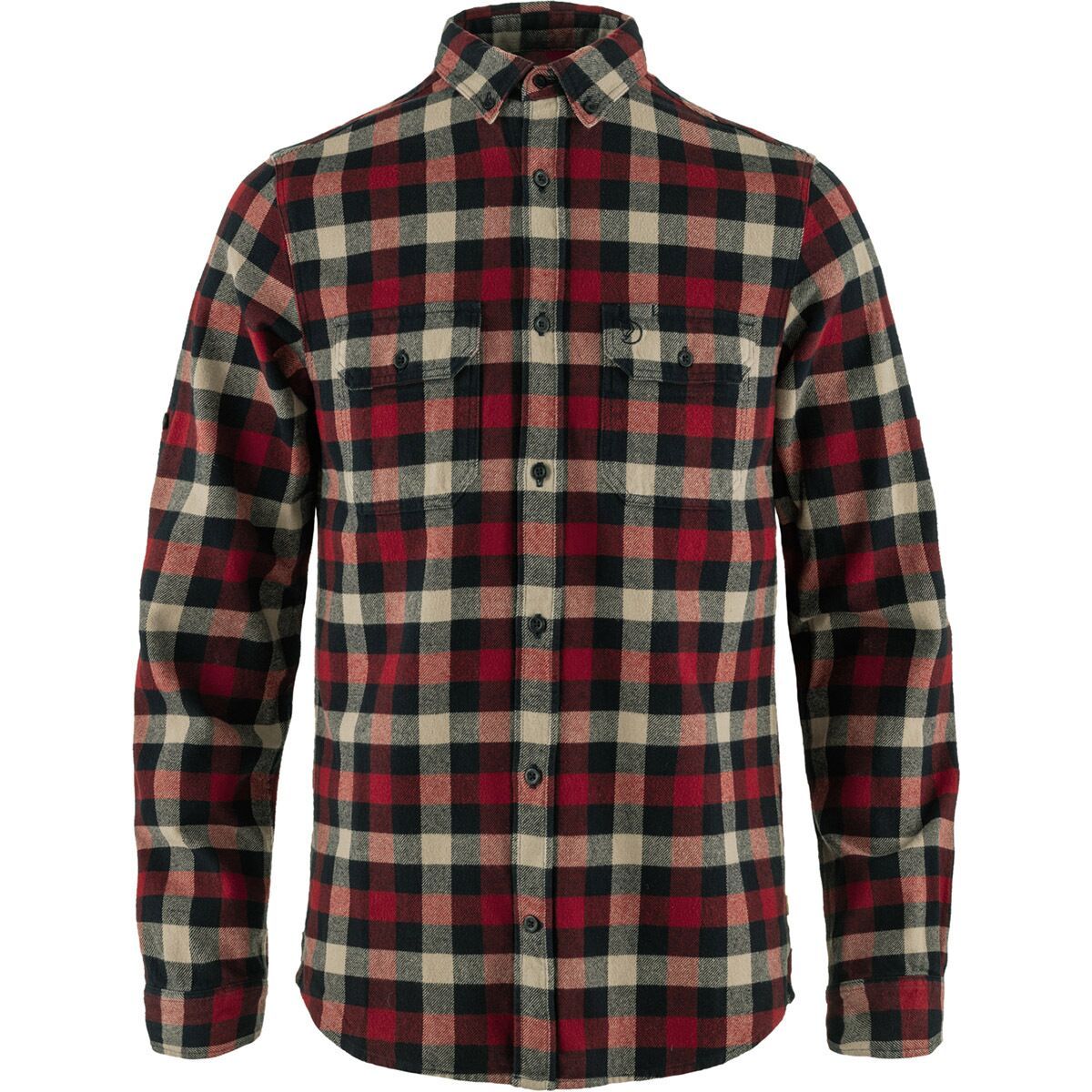 Image of Fjallraven Skog Shirt - Men's Dark Navy/Red, M