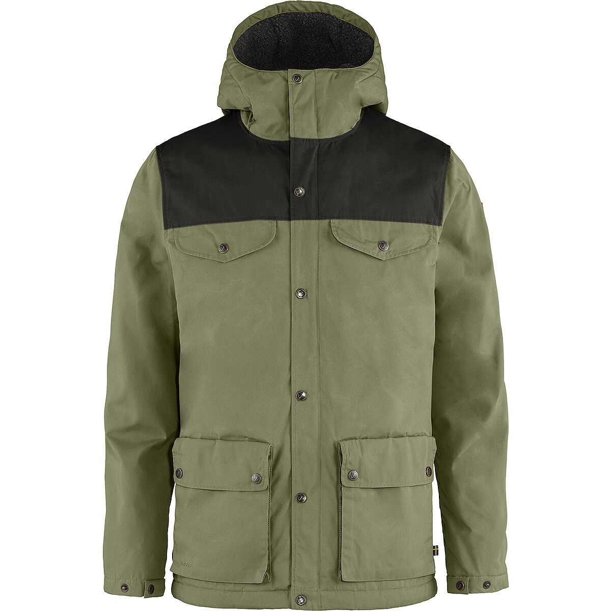 Image of Fjallraven Greenland Winter Jacket - Men's Green/Dark Grey, XL