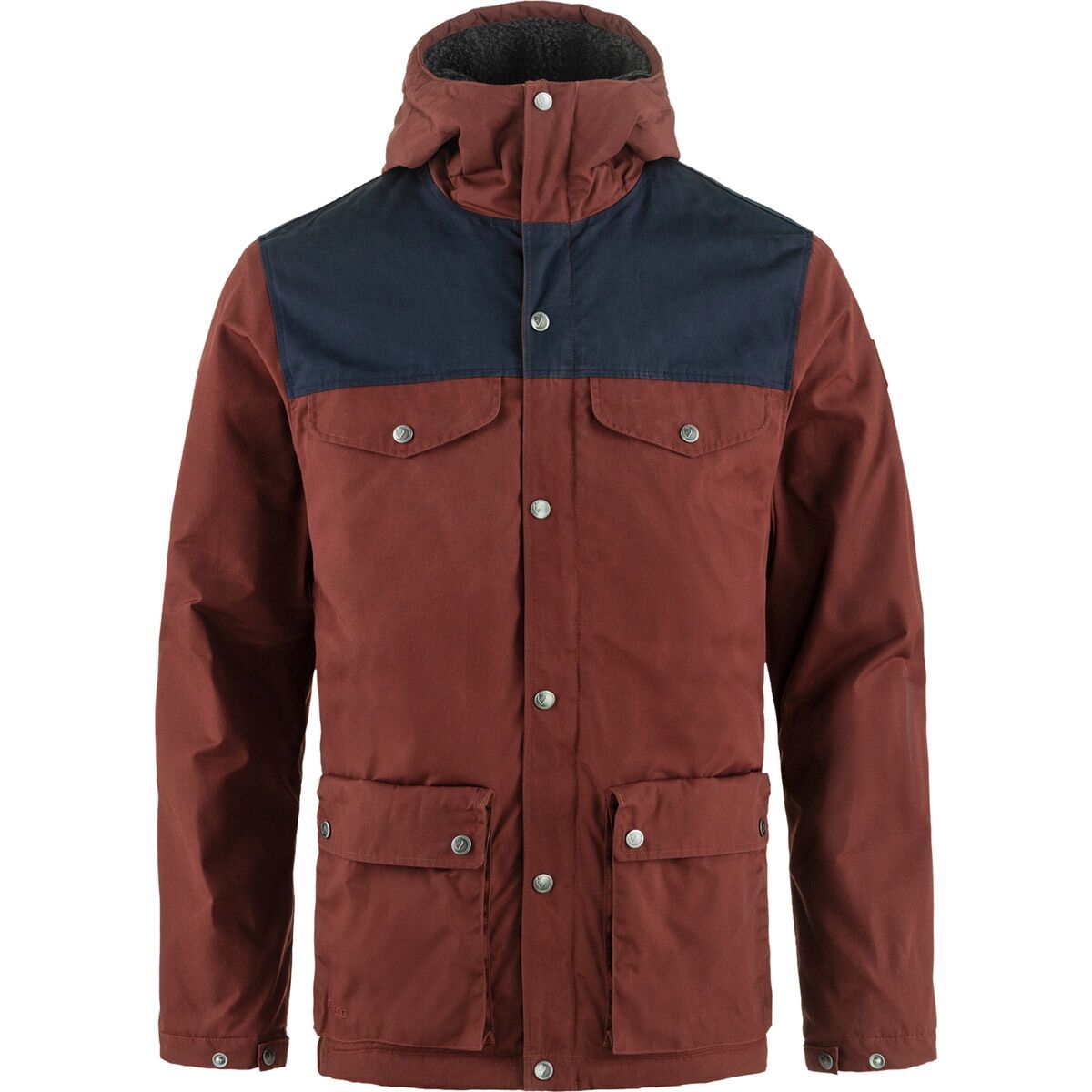 Image of Fjallraven Greenland Winter Jacket - Men's Maroon/Dark Navy, XL