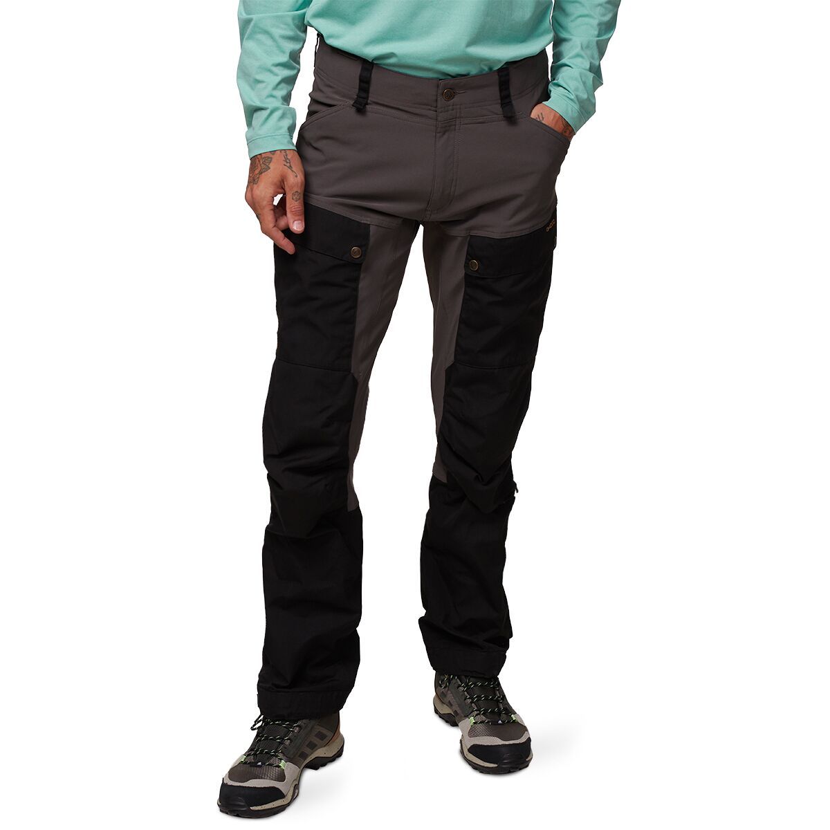 Fjallraven Keb Trouser - Long - Men's Black/Stone Grey, US 38-39/EU 56