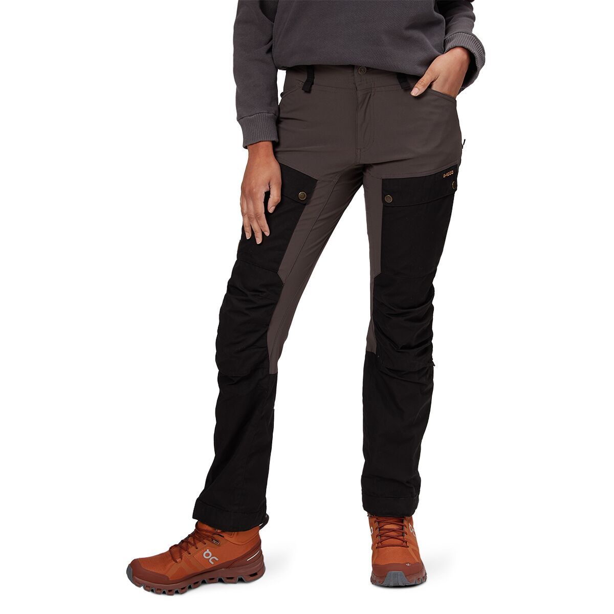 Fjallraven Keb Curved Trouser - Women's Black/Stone Grey, US 33.5/EU 44