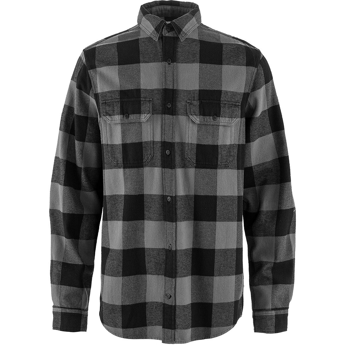 Image of Fjallraven Ovik Heavy Flannel Shirt - Men's Black/Grey, XXL