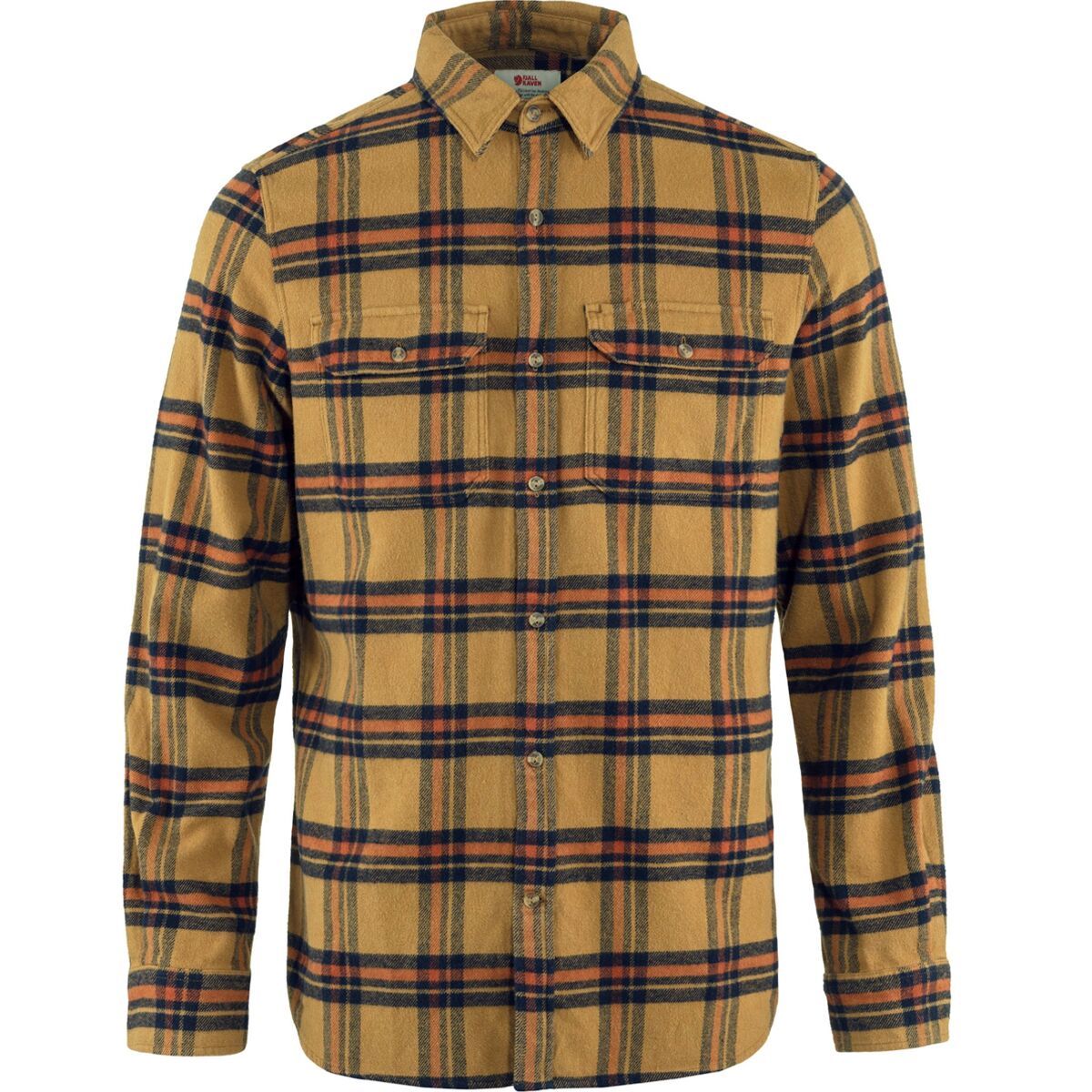 Fjallraven Ovik Heavy Flannel Shirt - Men's Buckwheat Brown/Autumn Leaf, S