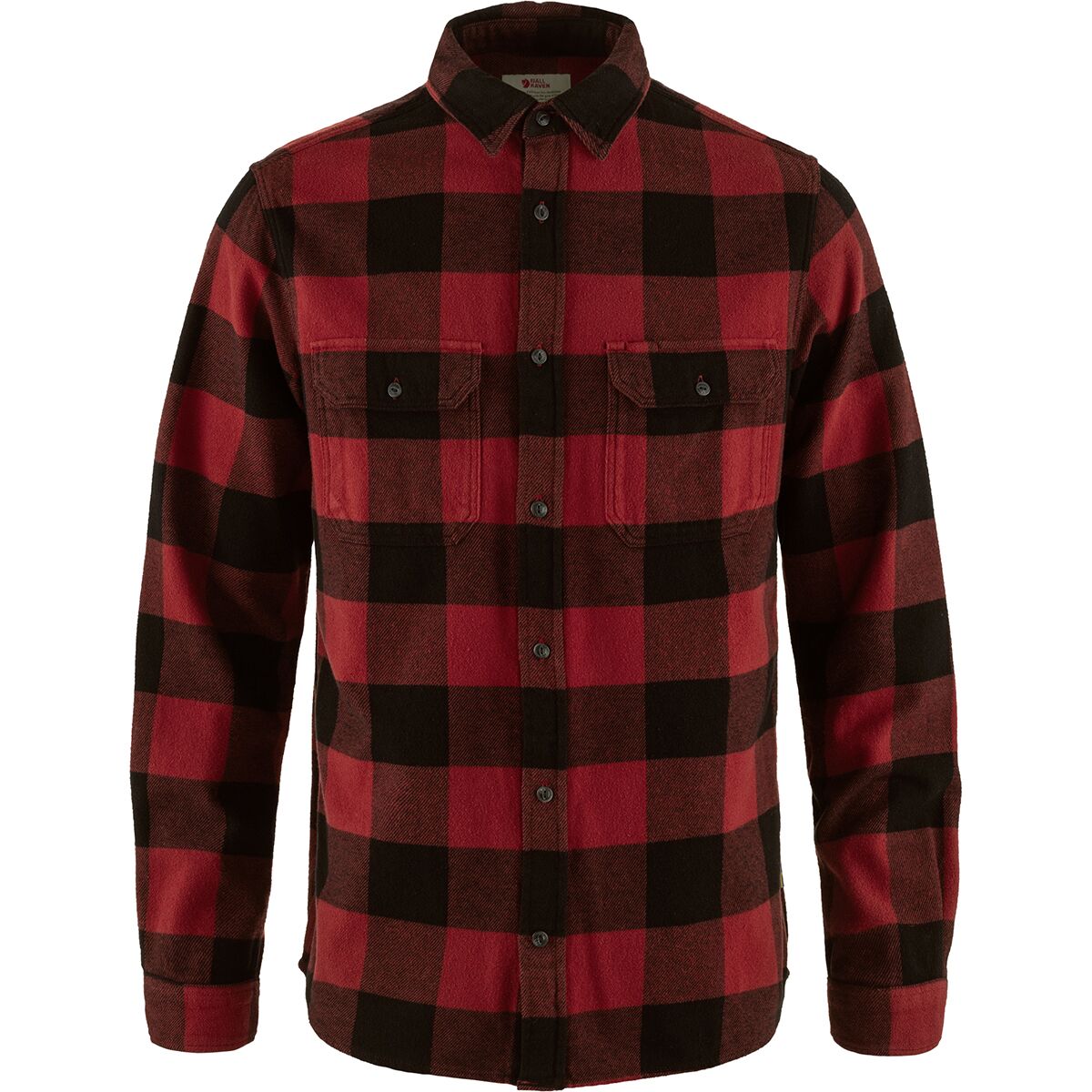 Image of Fjallraven Ovik Heavy Flannel Shirt - Men's Red/Black, S