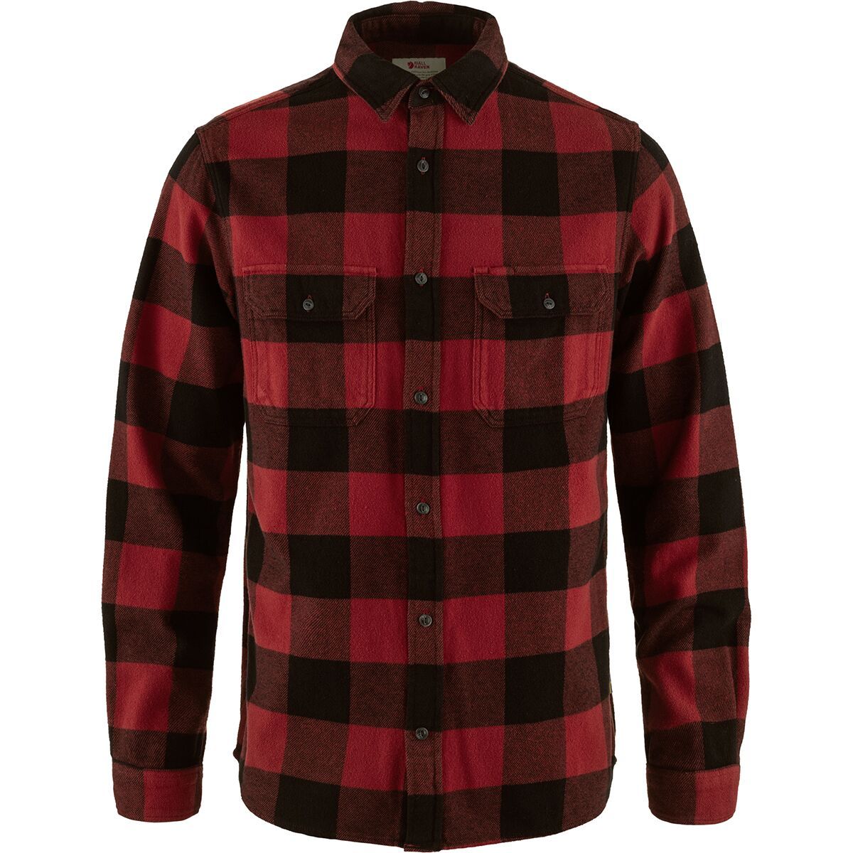 Image of Fjallraven Ovik Heavy Flannel Shirt - Men's Red/Black, XXL
