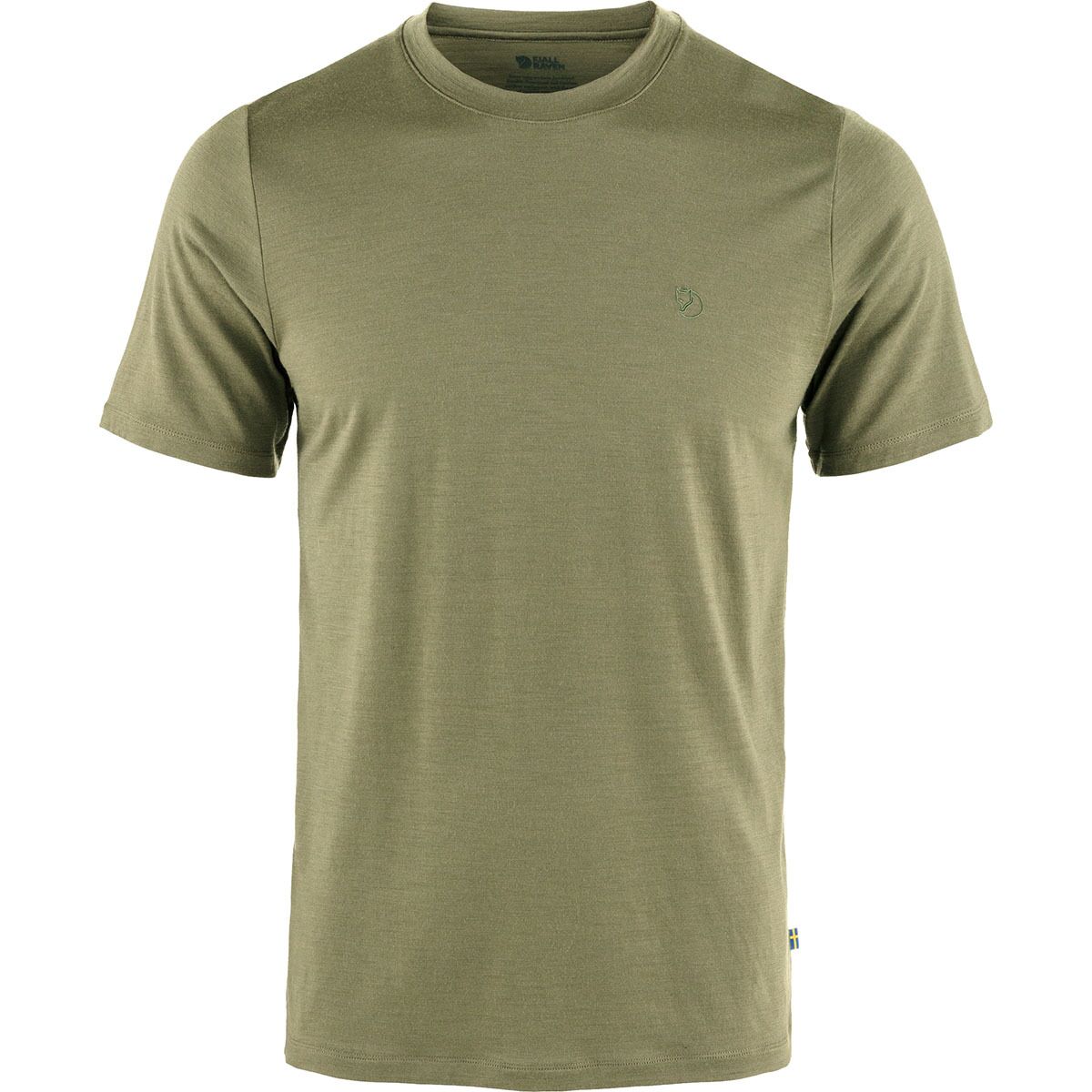 Image of Fjallraven Abisko Wool Short-Sleeve Shirt - Men's Light Olive, M