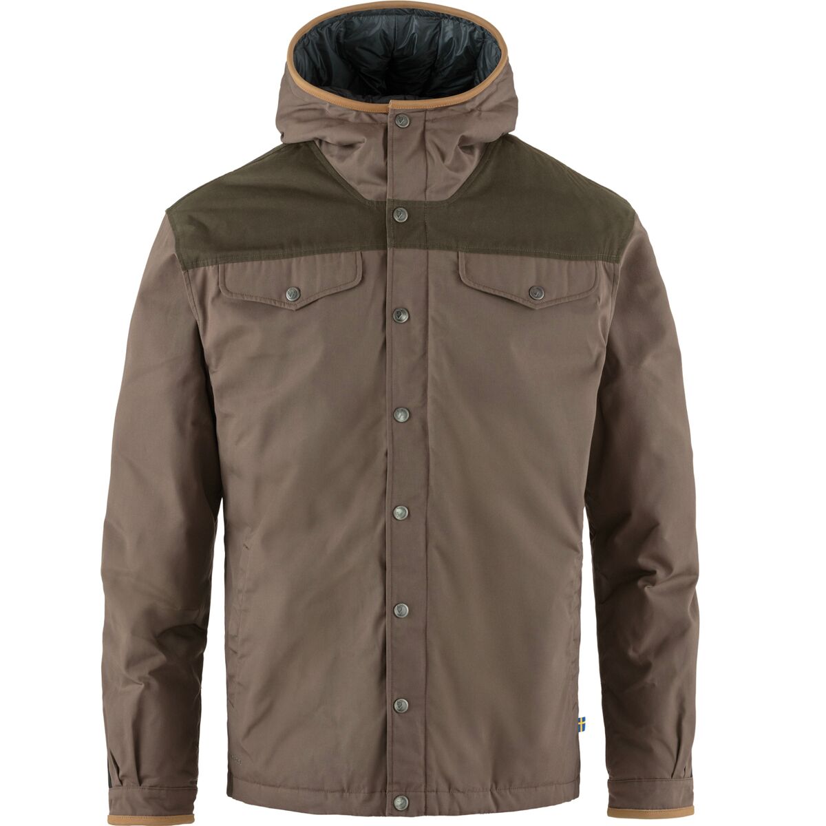 Image of Fjallraven Greenland No. 1 Down Jacket - Men's Suede Brown/Dark Olive, M
