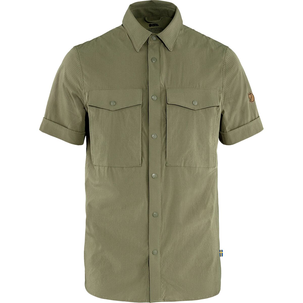 Image of Fjallraven Abisko Trekking Short-Sleeve Shirt - Men's Light Olive, XL
