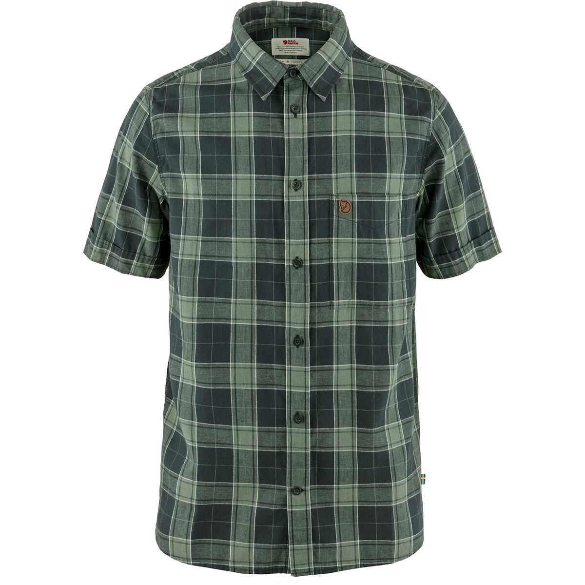 Image of Fjallraven Ovik Travel Shirt - Men's Dark Navy/Patina Green, S