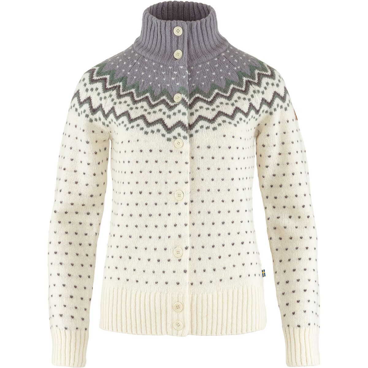 Fjallraven Ovik Knit Cardigan - Women's Chalk White/Flint Grey, XS
