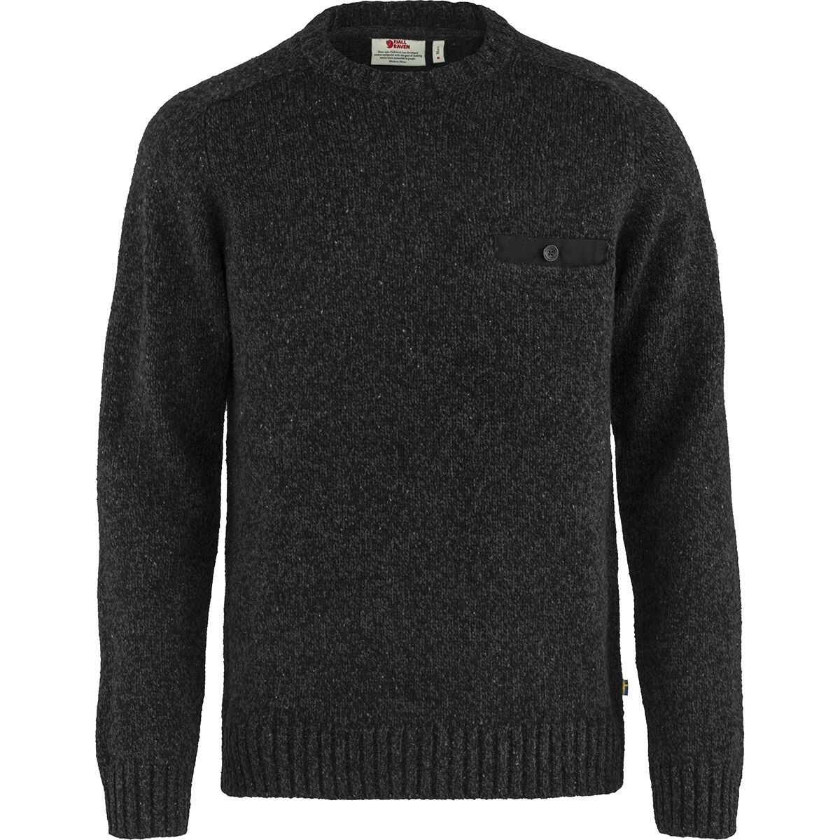 Fjallraven Lada Round-Neck Sweater - Men's Black, M