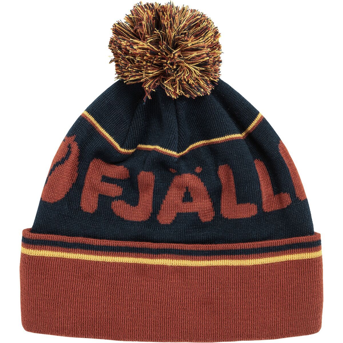 Image of Fjallraven Pom Hat Autumn Leaf/Dark Navy, One Size