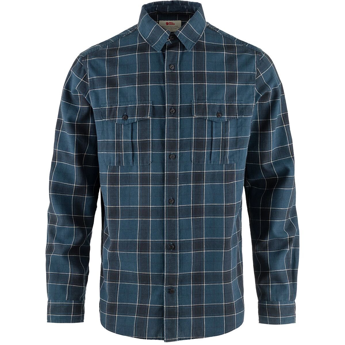 Image of Fjallraven Ovik Travel Long-Sleeve Shirt - Men's Indigo Blue/Dark Navy, L