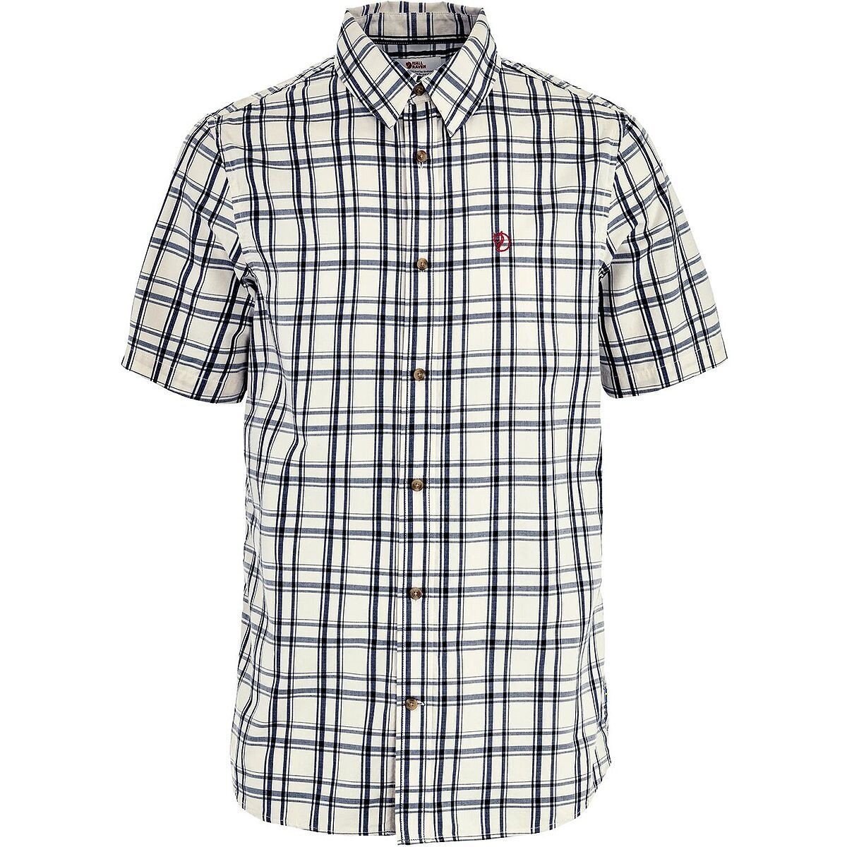 Image of Fjallraven Ovik Lite Short-Sleeve Shirt - Men's Chalk White/Dark Navy, M