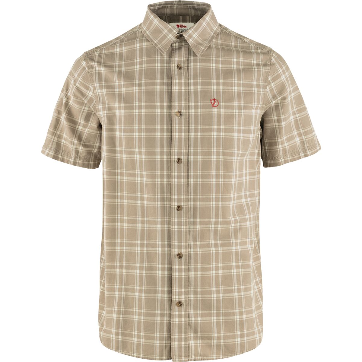 Image of Fjallraven Ovik Lite Short-Sleeve Shirt - Men's Fossil/Chalk Rose, S