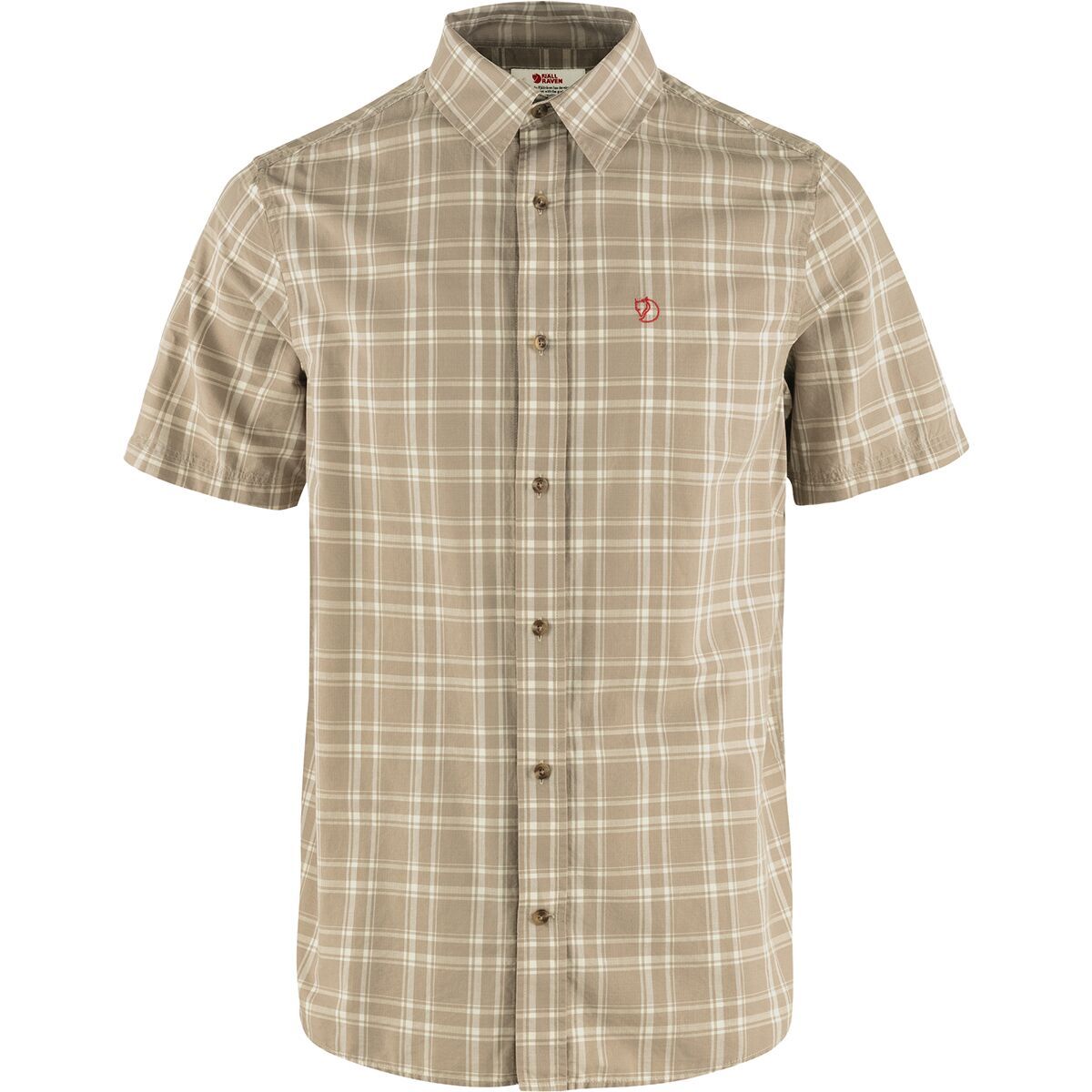Image of Fjallraven Ovik Lite Short-Sleeve Shirt - Men's Fossil/Chalk Rose, XL