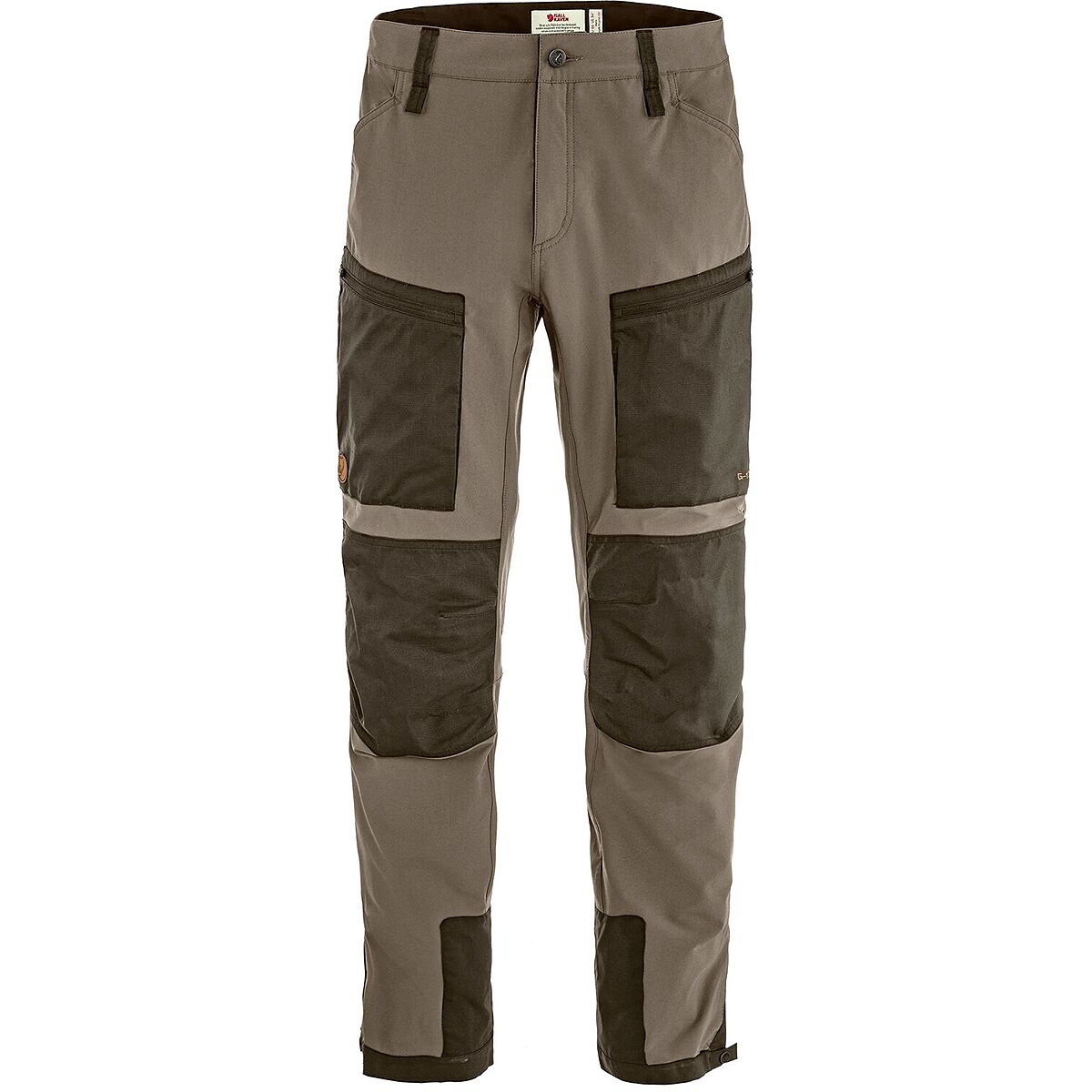 Image of Fjallraven Keb Agile Regular Trouser - Men's Suede Brown/Dark Olive, US 42/EU 58