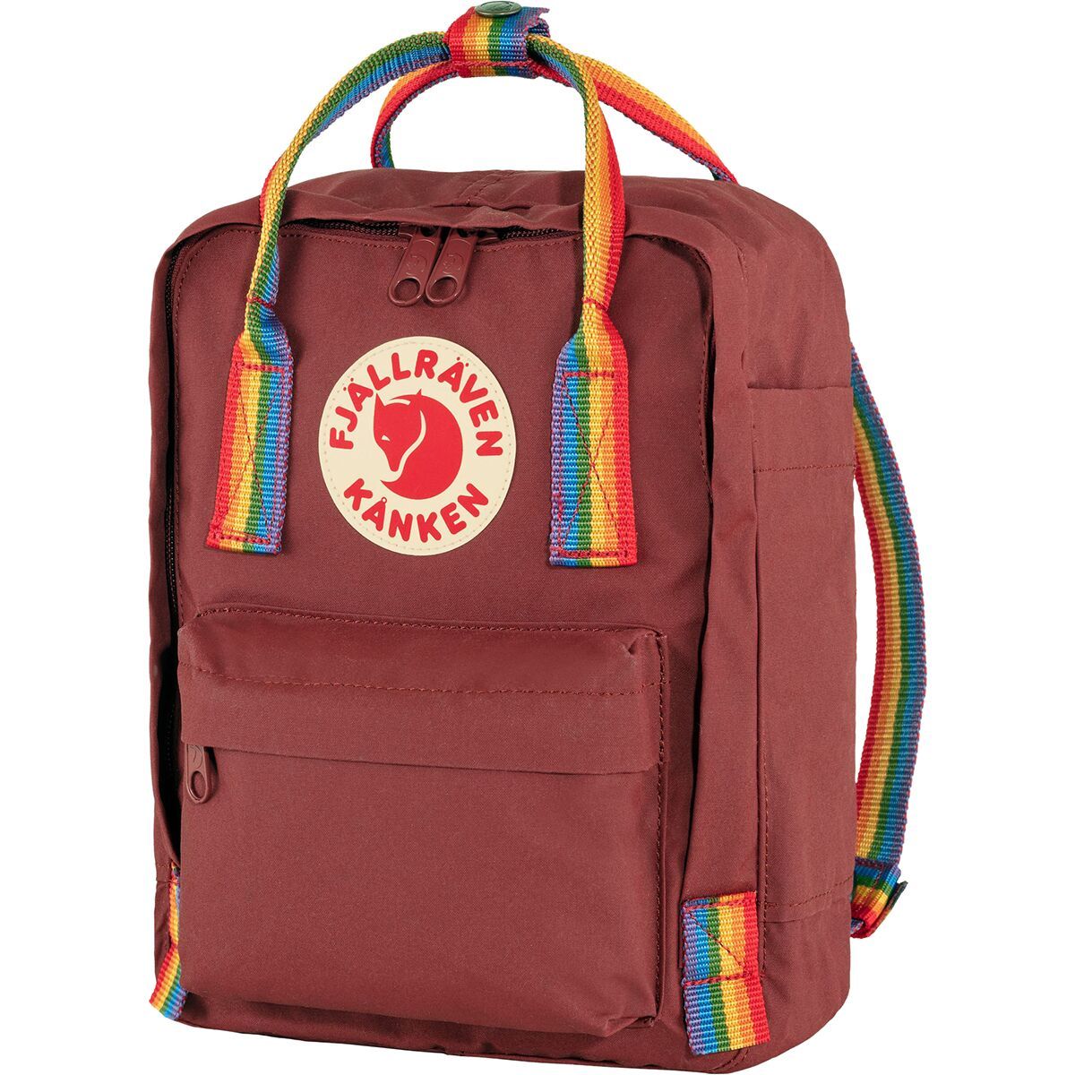 Fjallraven Kanken Rainbow Mini 7L Backpack Ox Red/Rainbow Pattern, One Size
