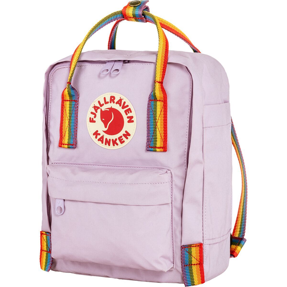 Image of Fjallraven Kanken Rainbow Mini 7L Backpack Pastel Lavender/Rainbow, One Size