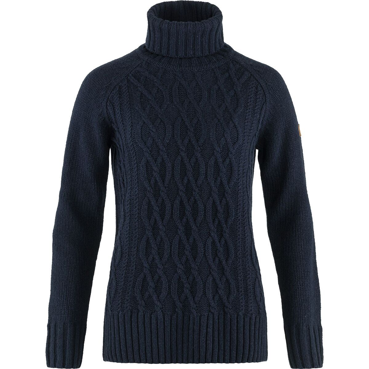 Fjallraven Ovik Cable Knit Roller Neck Sweater - Women's Dark Navy, S