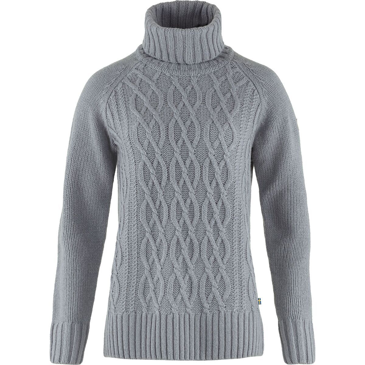 Fjallraven Ovik Cable Knit Roller Neck Sweater - Women's Flint Grey, XL