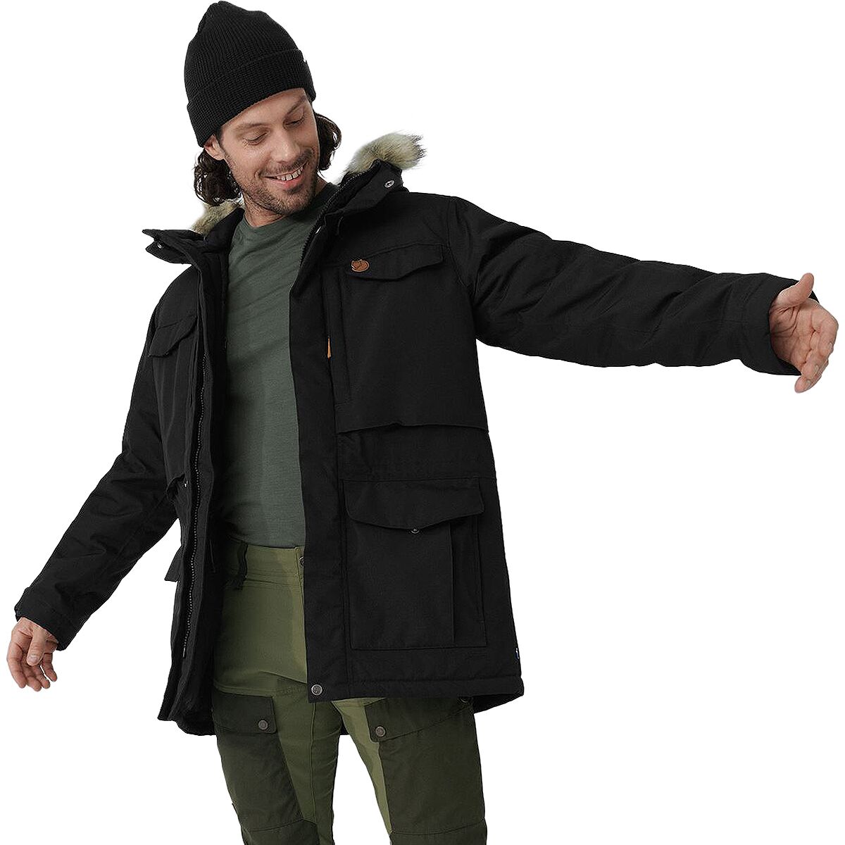 Image of Fjallraven Nuuk Parka - Men's Black, L