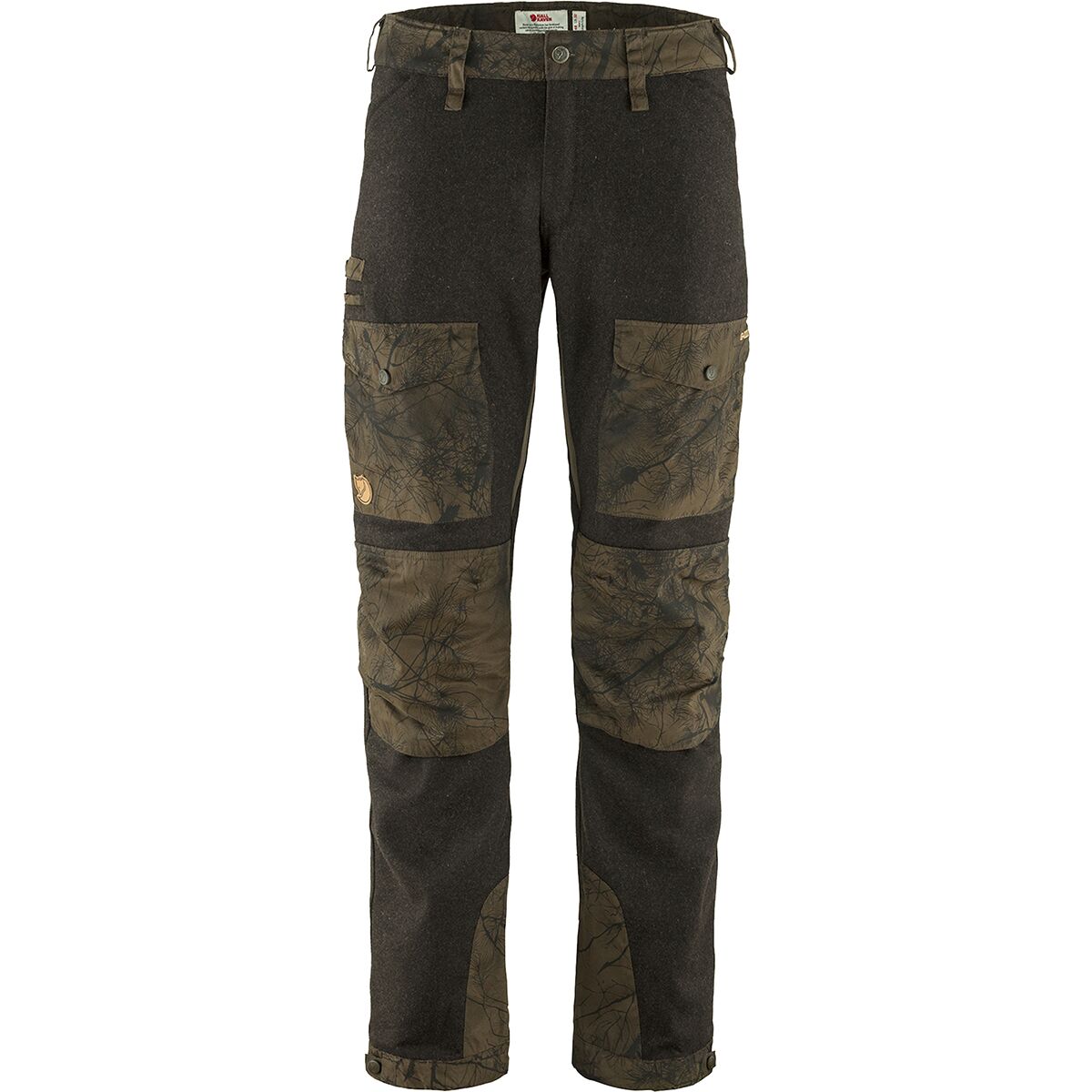 Fjallraven Fjallraven Varmland Wool Trousers - Men's Dark Olive/Dark Olive Camo, US 36/EU 52