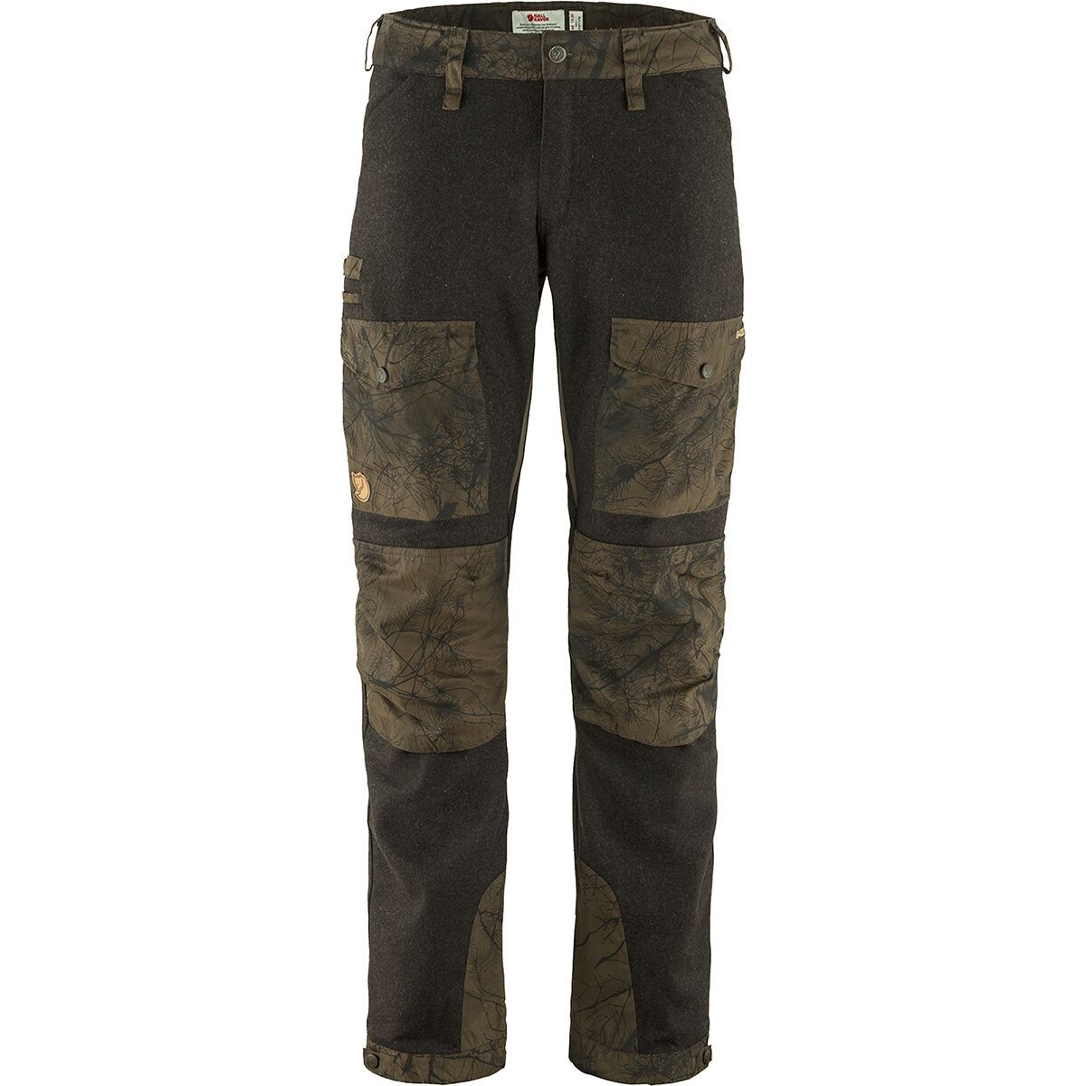 Fjallraven Varmland Wool Trousers - Men's Dark Olive/Dark Olive Camo, US 32/EU 48
