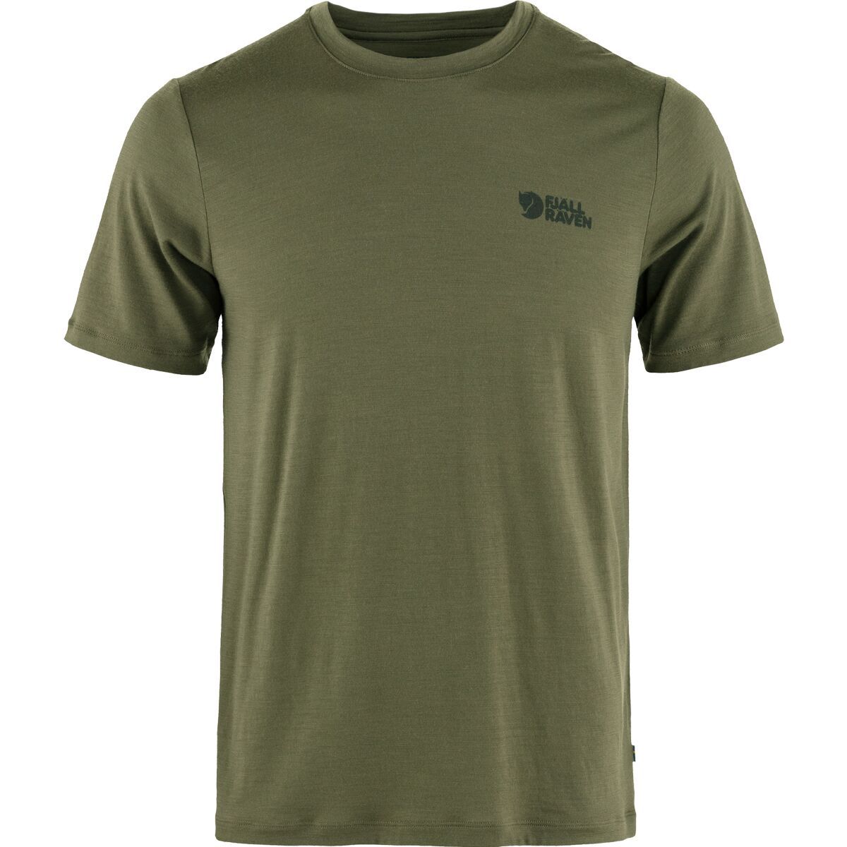 Image of Fjallraven Abisko Wool Logo Short-Sleeve T-Shirt - Men's Laurel Green, M