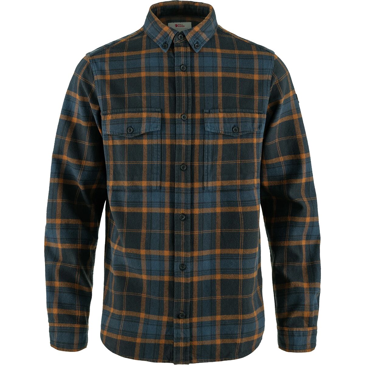 Image of Fjallraven Ovik Twill Shirt - Men's Dark Navy/Chestnut, L