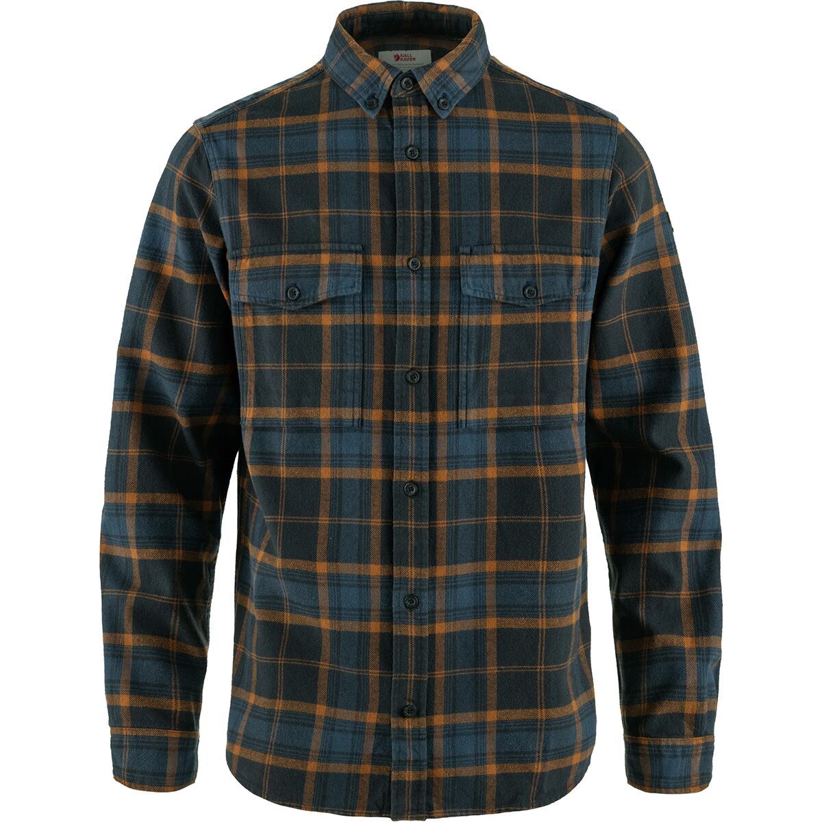 Image of Fjallraven Ovik Twill Shirt - Men's Dark Navy/Chestnut, S