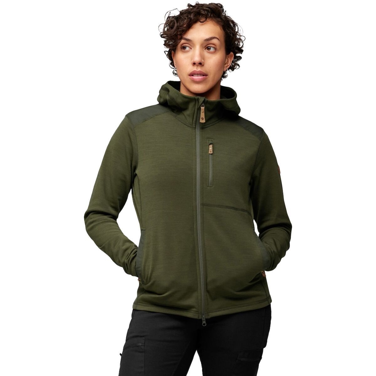 Fjallraven Keb Fleece Hoodie - Women's Deep Forest, XS