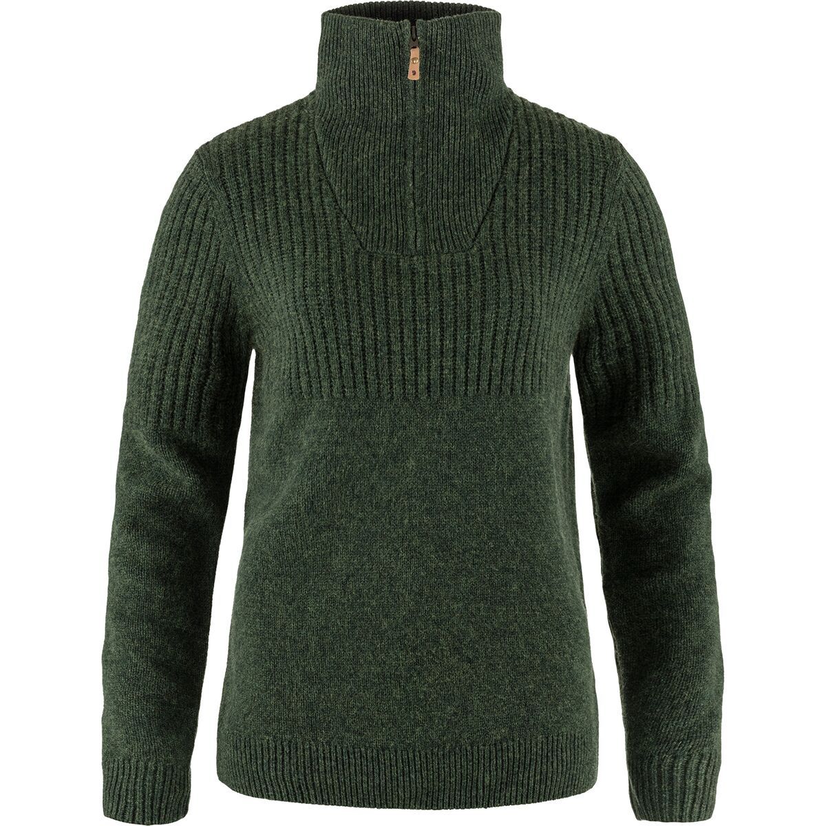 Fjallraven Ovik 1/2-Zip Knit Top - Women's Deep Forest, XL