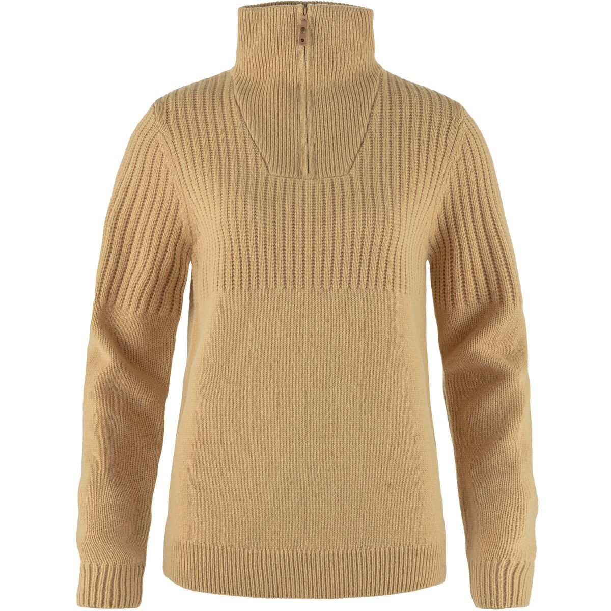 Image of Fjallraven Ovik 1/2-Zip Knit Top - Women's Dune Beige, M