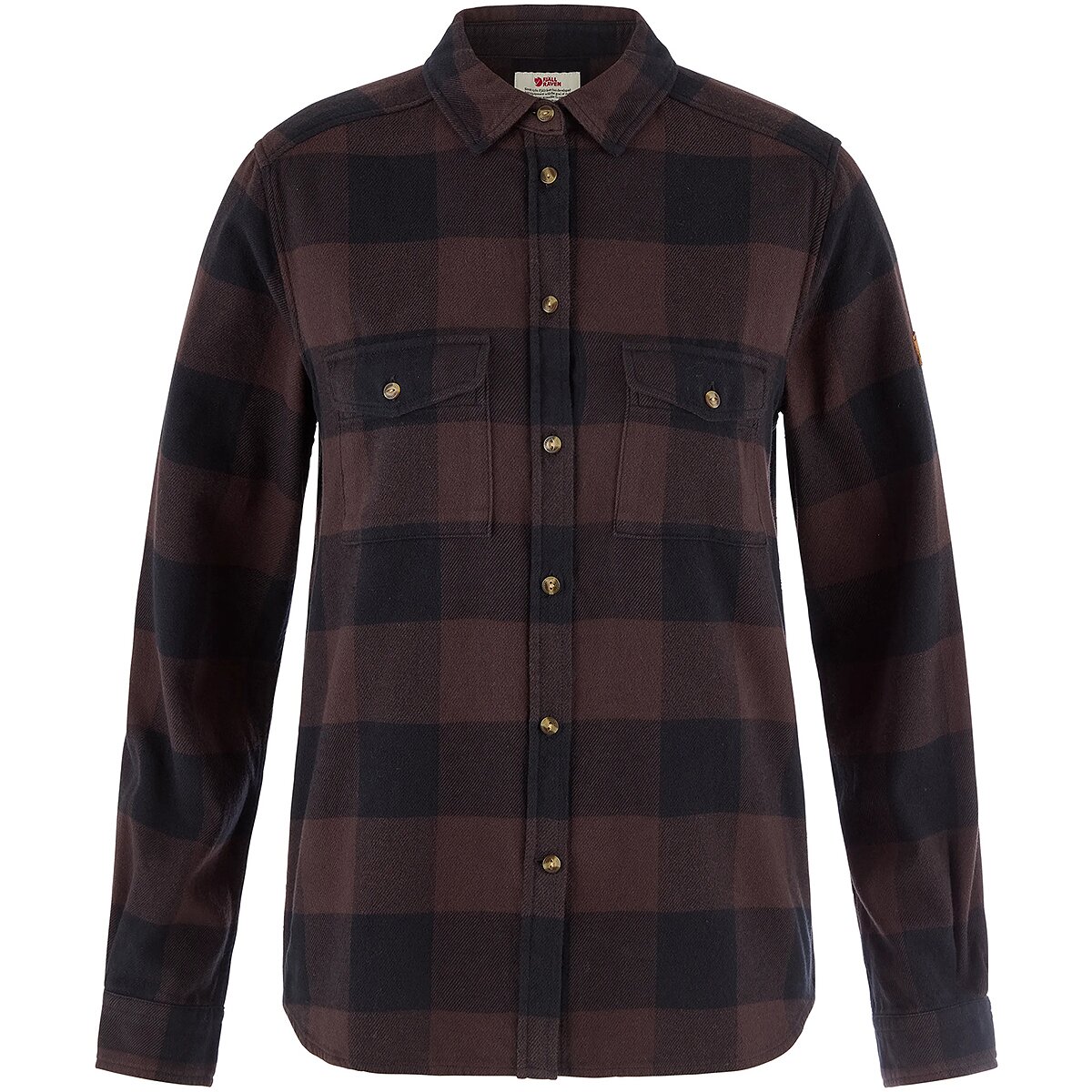 Image of Fjallraven Ovik Heavy Flannel Shirt - Women's Black Oak/Black, L
