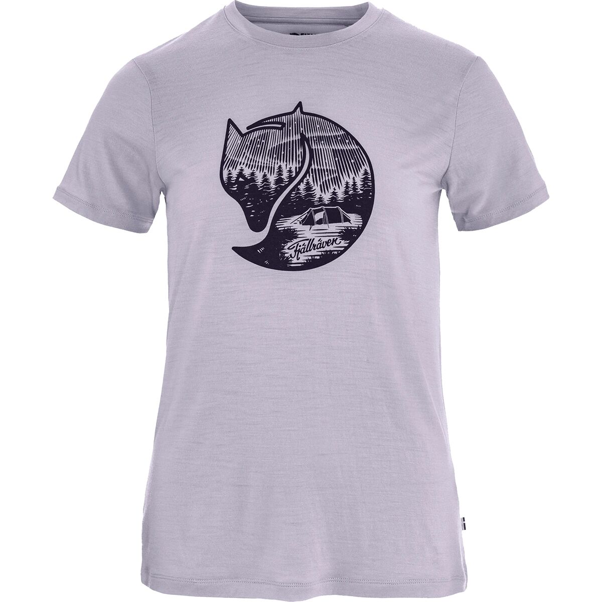 Image of Fjallraven Abisko Wool Fox Shirt - Women's Lavender Mist/Dark Navy, S